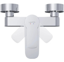 Aufputz-Waschtischarmatur mit zwei Griffen und Laufen Logo