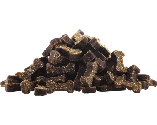 Haufen Hundekuchen in Knochenform