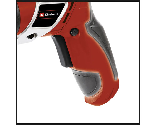 Detailansicht eines Einhell Werkzeugs mit Griff und Bedienelementen