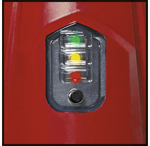 Batterieladeanzeige mit drei Leuchten und einem Knopf