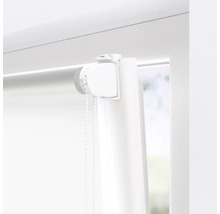 Detailaufnahme eines weißen Rollos am Fenster