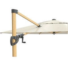 Freiarm-Sonnenschirm mit Holzständer