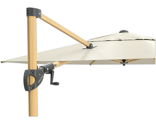 Freiarm-Sonnenschirm mit Holzständer