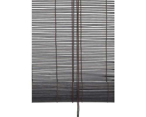 Sichtschutzrollo aus Holz mit Zugschnüren