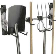 Gartengerätehalter mit Schaufel und Gabel