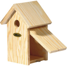 Vogelhaus aus Holz mit Dober Logo