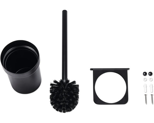 Toilettenbürste mit Halterung und Befestigungsmaterial