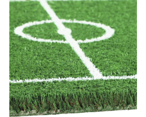 Kunstrasen mit weißen Linien für Sportplatzmarkierungen