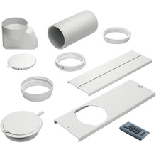 Zubehörset für Klimaanlagen mit Abluftschlauch, Fensterabdichtung und Fernbedienung