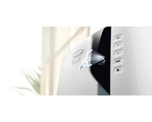 DeLonghi Pinguino Klimaanlage Detailansicht der Bedienelemente