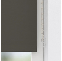 Dunkelgraues Rollo mit Kettenzug zur Fensterdekoration