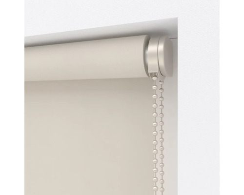 Beigees Rollo mit Kettenzug zur Fensterdekoration