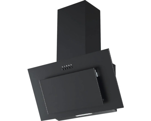 Dunstabzugshaube in Schwarz mit Bedienelementen