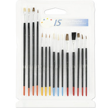15-teiliges Pinselset für Künstlerbedarf