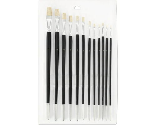 Set mit zehn Borstenpinseln in verschiedenen Größen