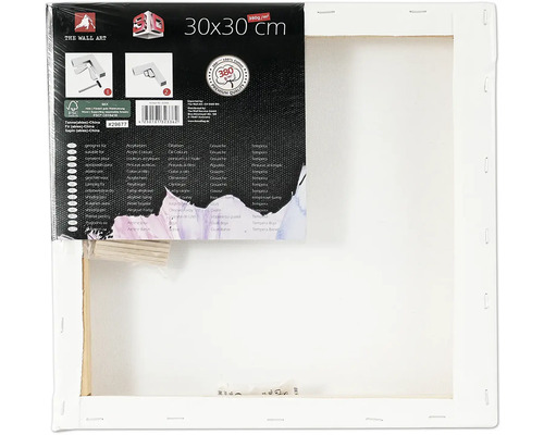 Premium Leinwand 30x30cm Auf Keilrahmen | 380g/m² Qualität, 3-fach Vorgrundiert Für Acryl & Ölmalerei