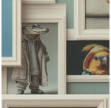 Tapete mit Tiermotiven in Bilderrahmen