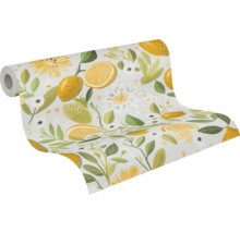 Tapetenrolle mit Zitronenmuster