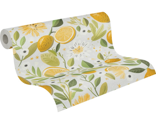 Tapetenrolle mit Zitronenmuster