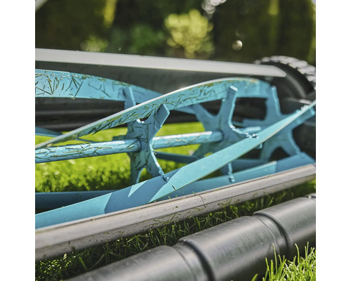 Spindelmäher Detailansicht der Schneidwalze