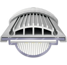 Querschnitt einer LED Lampe zur Veranschaulichung des Aufbaus