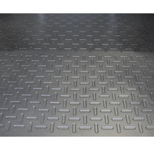 Schwarze Gummimatte mit Tränenblechmuster