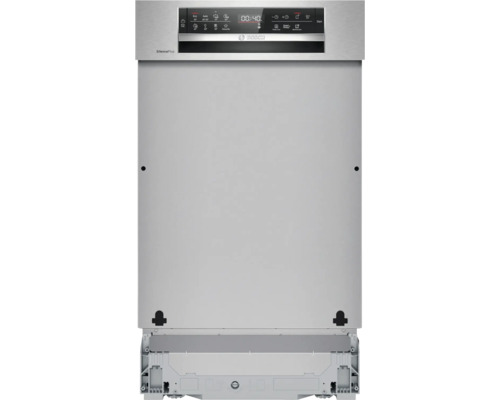 Bosch Geschirrspüler mit Bedienfeld und verschiedenen Spülprogrammen.