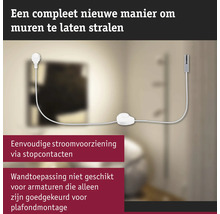 Weißer Stecker mit weißem Kabel und Schalter für Lampen