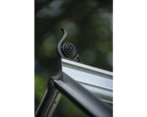 Detailansicht Gewächshaus mit dekorativem Element