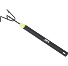 Kleiner Grubber mit drei Zinken und Kunststoffgriff