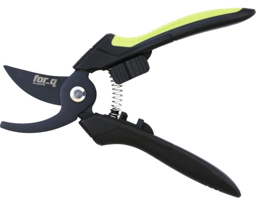 Gartenschere mit Feder und for.q Logo