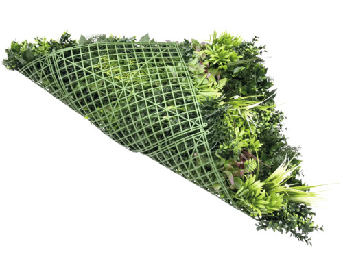 Kunstpflanzenmatte mit verschiedenen grünen Blättern und Pflanzen