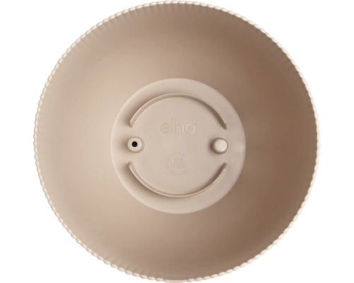 Innenansicht eines Blumentopfes aus Kunststoff mit Elho Logo