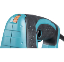 Detailansicht einer Stichsäge mit Geschwindigkeitsregler auf Stufe neun.