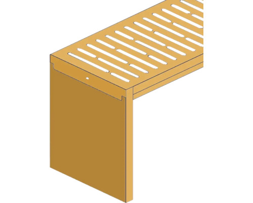 Illustration einer Entwässerungsrinne mit Schlitzen