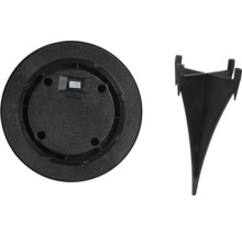 Bodenplatte und Erdspieß für Gartenleuchte