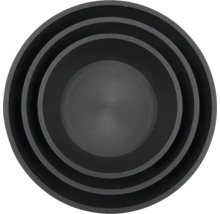 Schwarzer Pflanzgefäß-Untersetzer, rund