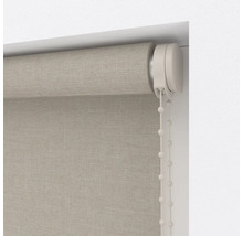 Rollo mit Kettenzug zur Fensterdekoration und Lichtregulierung.