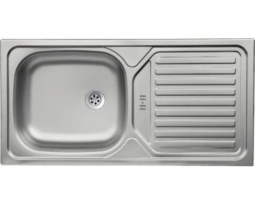 Edelstahlspüle mit Abtropffläche