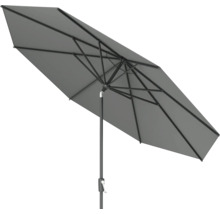 Grauer rechteckiger Sonnenschirm für den Außenbereich