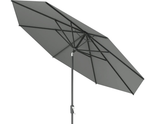 Grauer rechteckiger Sonnenschirm für den Außenbereich