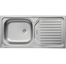 Spüle aus Edelstahl mit Abtropffläche