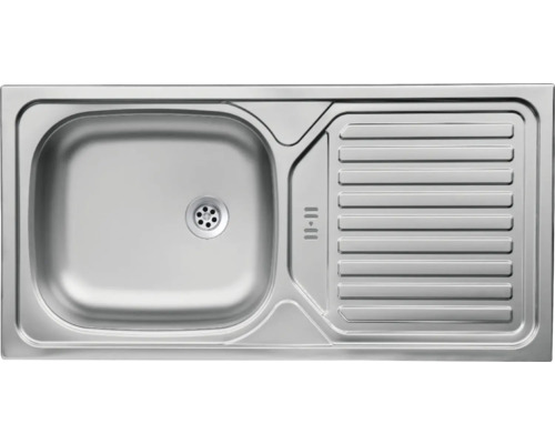 Edelstahlspüle mit Abtropffläche