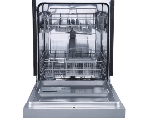 Geöffneter Geschirrspüler mit Geschirrkörben