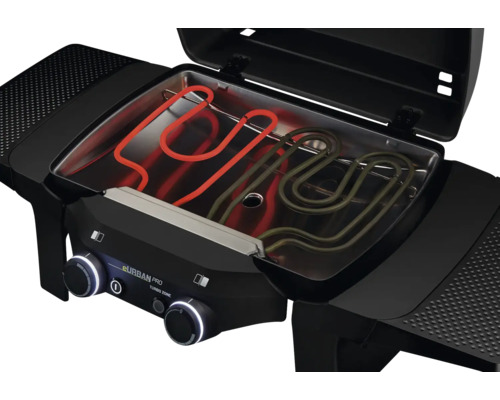 Elektrischer Grill mit Heizelement und Bedienelementen