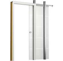 Schiebetürsystem mit weißem Türblatt