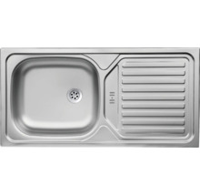 Spüle aus Edelstahl mit Abtropffläche