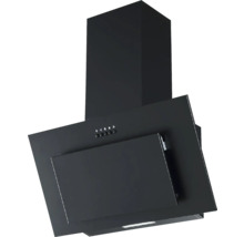 Schwarze Dunstabzugshaube mit Bedienelementen