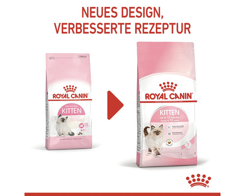 Royal Canin Kitten Trockenfutter Vergleich, neues Design, verbesserte Rezeptur