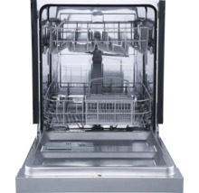 Geöffneter Geschirrspüler mit Geschirrkörben